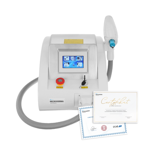 MICRODERMA® LASER PRO MINI + SZKOLENIE I CERTYFIKAT GRATIS laser do usuwania tatuażu do peelingu węglowego do odmładzania do usuwania przebarwień | LASER Q-SWITCH ND-YAG WERSJA POLSKA SWX