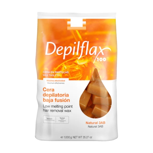 DEPILFLAX WOSK TWARDY BEZPASKOWY DO DEPILACJI 1KG NATURALNY 