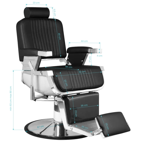 Hair System fotel barberski Royal X czarny