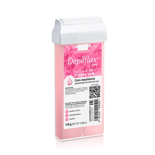 Depilflax 100 wosk do depilacji rolka Creamy pink 110 g 