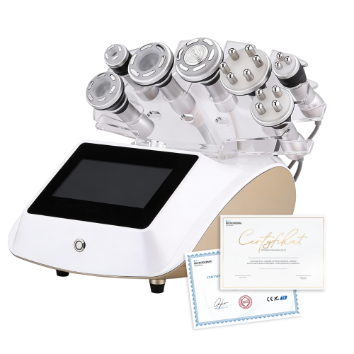URZĄDZENIE MICRODERMA® V-CONTOUR do odchudzania do zwalczania cellulitu do masażu podciśnieniowego do fali radiowej KOMBAJN 7W1 FALE RADIOWE RF DERMOMASAŻ KAWITACJA RADIOFREKWENCJA