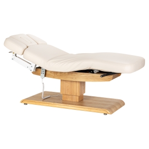 Leżanka SPA Sillon Relax kremowa z jasnobrązową podstawą
