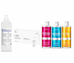 Zestaw kosmetyków podstawowy do oczyszczania wodorowego (BASIC)  OXYGEN PLUS, COMFORT PEEL, Aqua Harmony M6