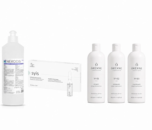 Zestaw kosmetyków podstawowy do oczyszczania wodorowego (BASIC)  OXYGEN PLUS, COMFORT PEEL, Aqua Harmony M6