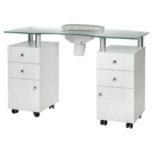 Stolik do manicure +  pochłaniacz BD-3453+P BIAŁY