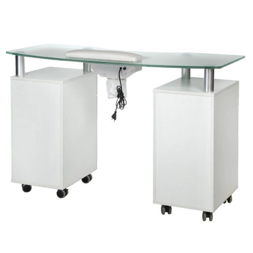 Stolik do manicure +  pochłaniacz BD-3453+P BIAŁY