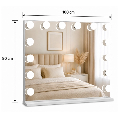 Lustro podświetlane LED HOLLYWOOD 100x80cm