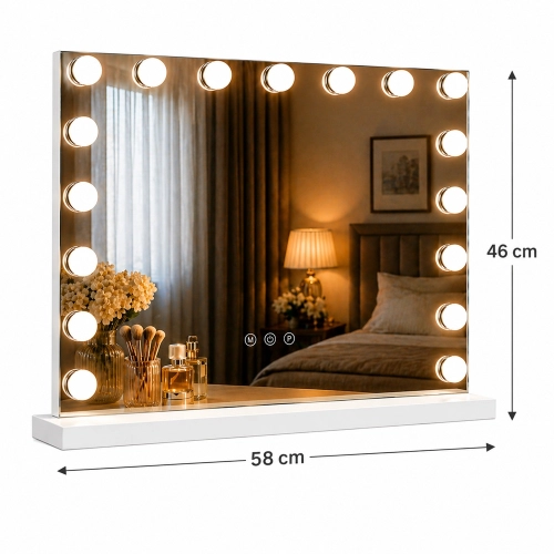 Lustro podświetlane LED HOLLYWOOD 58x46cm