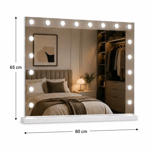 Lustro podświetlane LED HOLLYWOOD 80x65cm