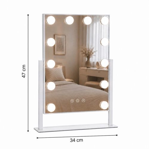 Lustro podświetlane LED HOLLYWOOD 34x47cm
