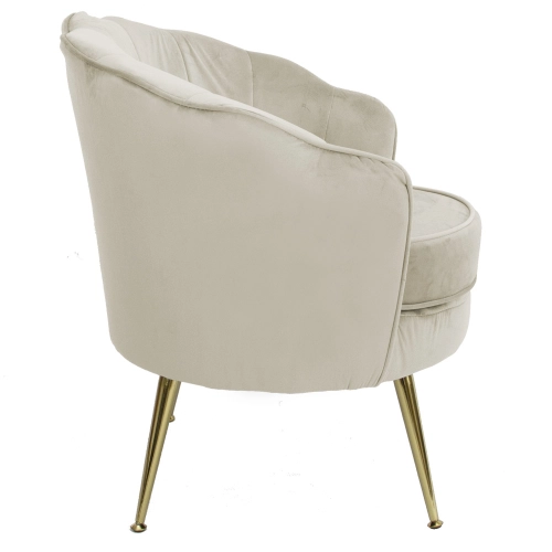 Fotel tapicerowany LUGANO BX-LE69 kremowy velvet