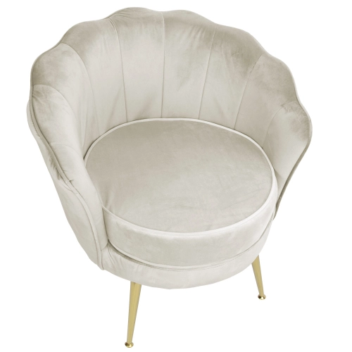 Fotel tapicerowany LUGANO BX-LE69 kremowy velvet