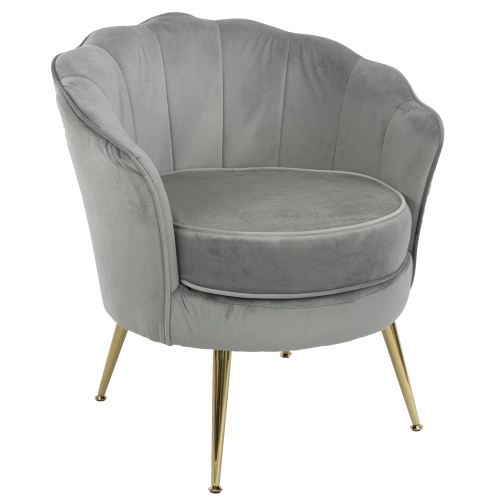 Fotel tapicerowany LUGANO BX-LE69 szary velvet