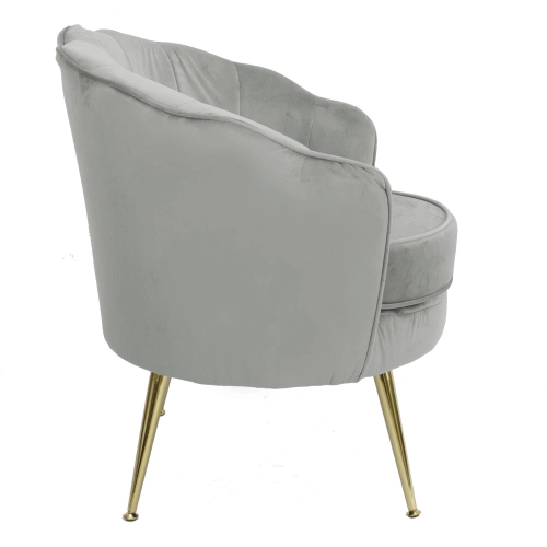 Fotel tapicerowany LUGANO BX-LE69 szary velvet