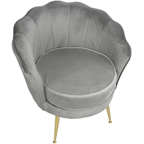 Fotel tapicerowany LUGANO BX-LE69 szary velvet