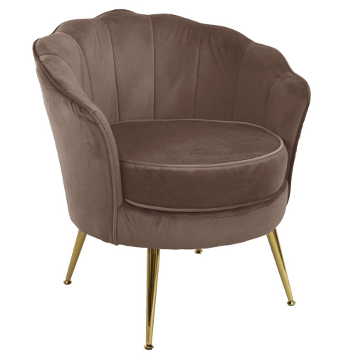 Fotel tapicerowany LUGANO BX-LE69 mokka velvet