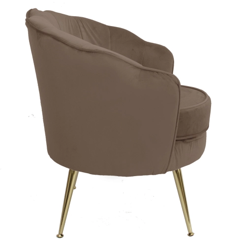 Fotel tapicerowany LUGANO BX-LE69 mokka velvet