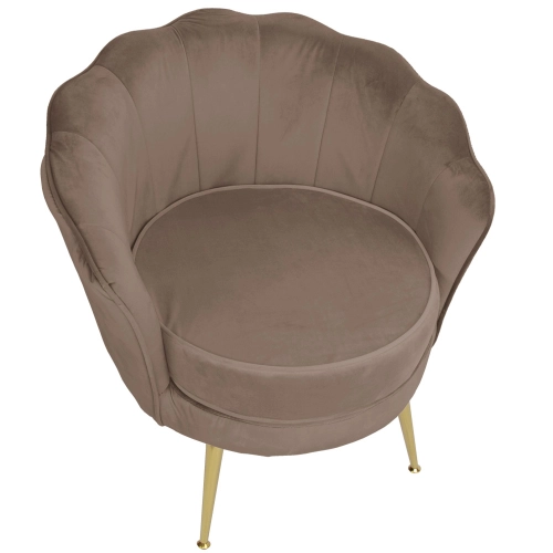 Fotel tapicerowany LUGANO BX-LE69 mokka velvet