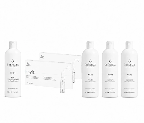 Zestaw kosmetyków podstawowy do oczyszczania wodorowego (BASIC)  OXYGEN PLUS, COMFORT PEEL, Aqua Harmony M6